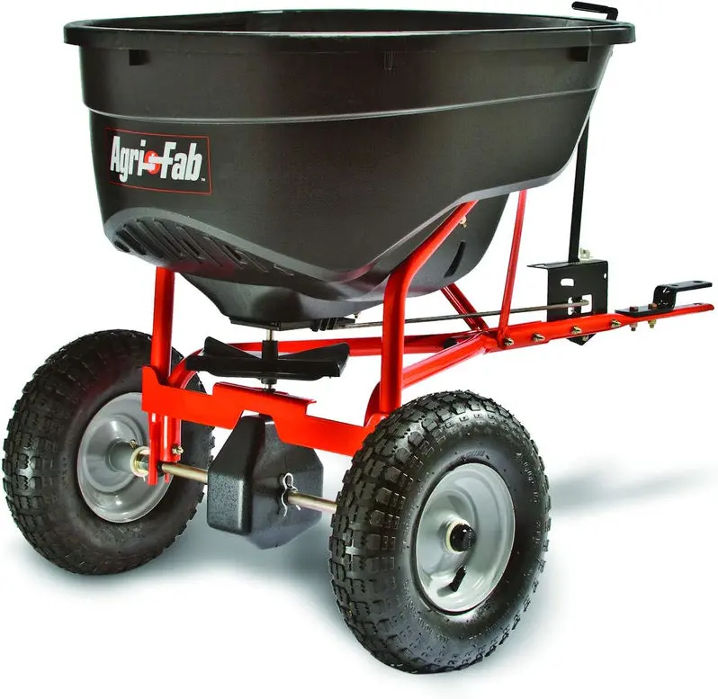 48-Inch Tow-Behind Plug Aerator – Heavy-Duty Lawn Aeration Tool in Orange/Black for Turf Health