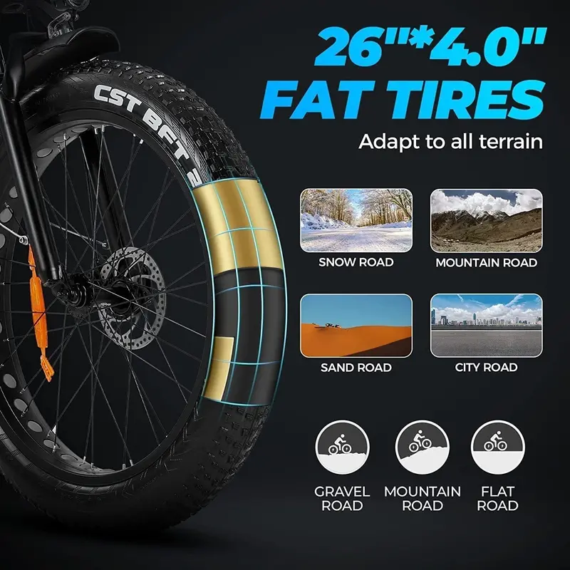 48V 15Ah Electric Mountain Bike – Long-Range Lithium-Powered E-Bike for Trail and Commute Use
