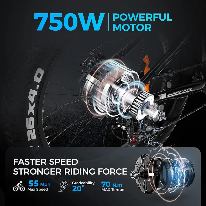 48V 15Ah Electric Mountain Bike – Long-Range Lithium-Powered E-Bike for Trail and Commute Use