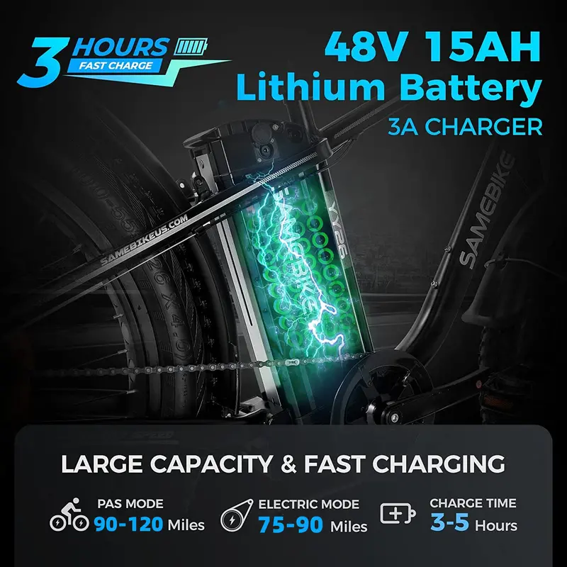 48V 15Ah Electric Mountain Bike – Long-Range Lithium-Powered E-Bike for Trail and Commute Use