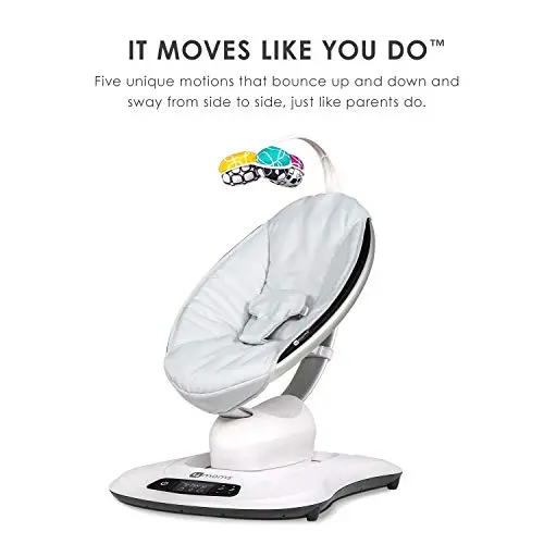 4moms mamaRoo 4 Multi-Motion Baby Swing – Bluetooth-Enabled with Five Soothing Rhythms
