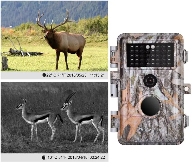 5-Pack 16MP Trail Cameras – Full HD Wildlife Monitoring Cameras with Night Vision and Time-Lapse Functionality