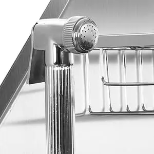 50-Inch Stainless Steel Professional Dog Grooming Tub | Includes Ramp, Adjustable Faucet, Handheld Sprayer, Drain Kit, and Right-Swing Door