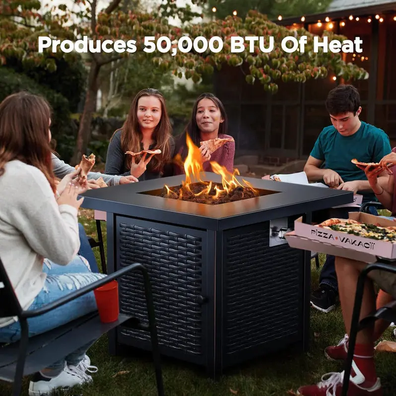 50,000 BTU Propane Fire Pit Table – Stylish Outdoor Gas Fire Table for Patios and Decks