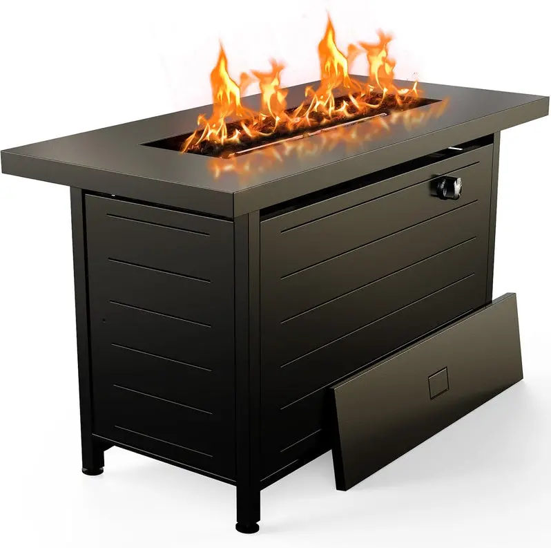 50,000 BTU Propane Fire Pit Table – Stylish Outdoor Gas Fire Table for Patios and Decks