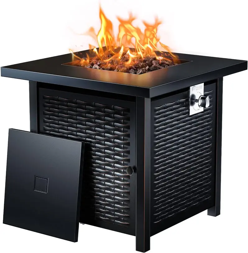 50,000 BTU Propane Fire Pit Table – Stylish Outdoor Gas Fire Table for Patios and Decks