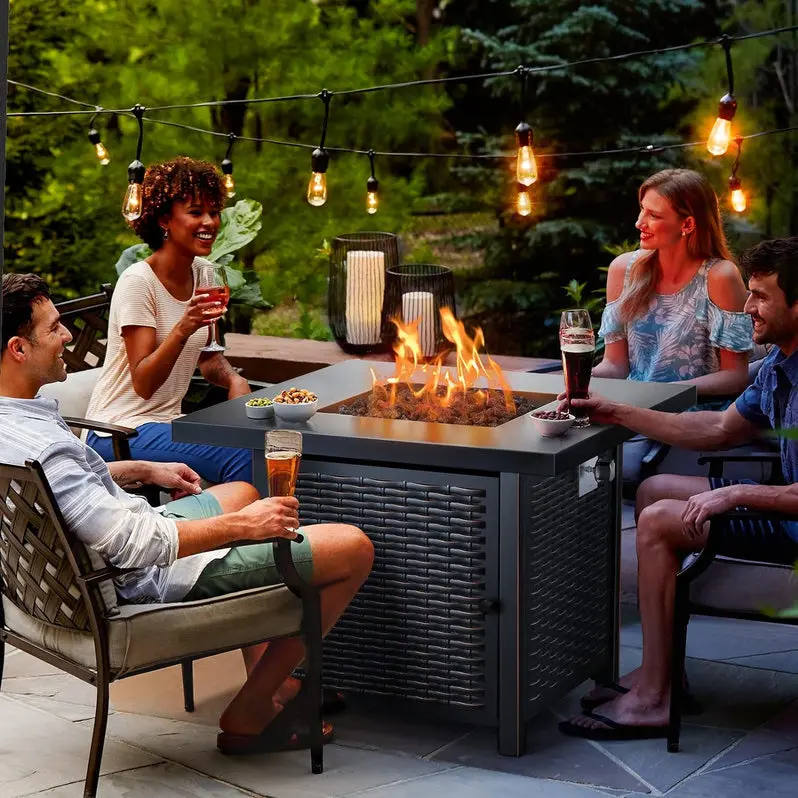 50,000 BTU Propane Fire Pit Table – Stylish Outdoor Gas Fire Table for Patios and Decks