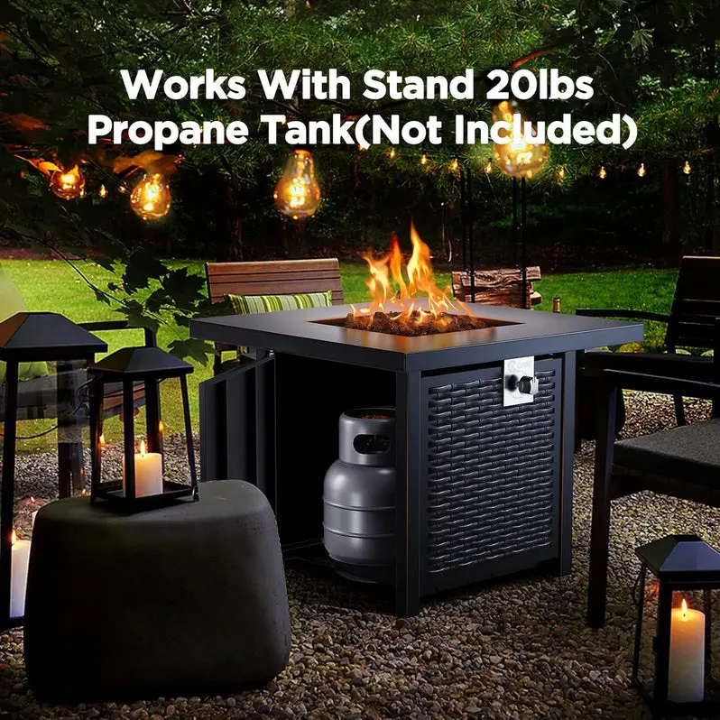 50,000 BTU Propane Fire Pit Table – Stylish Outdoor Gas Fire Table for Patios and Decks