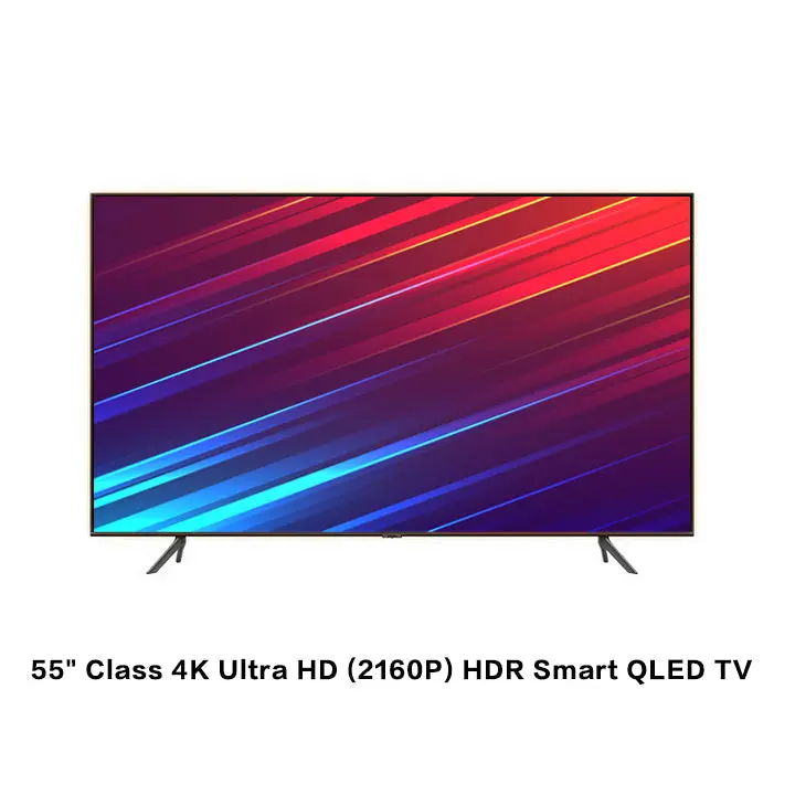 55-Inch 4K UHD Smart QLED TV with HDR – High Dynamic Range Display and Voice-Controlled Smart Platform