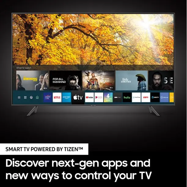 55-Inch 4K UHD Smart QLED TV with HDR – High Dynamic Range Display and Voice-Controlled Smart Platform