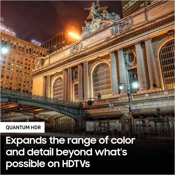 55-Inch 4K UHD Smart QLED TV with HDR – High Dynamic Range Display and Voice-Controlled Smart Platform