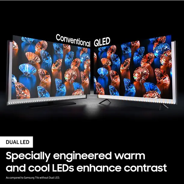 55-Inch 4K UHD Smart QLED TV with HDR – High Dynamic Range Display and Voice-Controlled Smart Platform