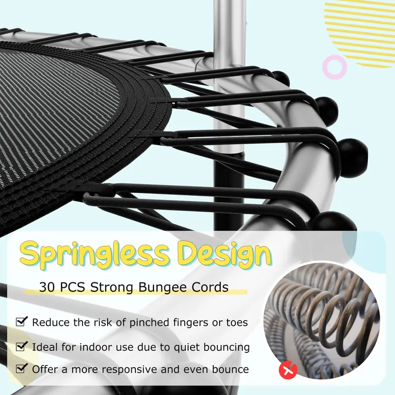 55-Inch Enclosed Kids' Trampoline — ASTM-Certified Mini Bouncer for Toddlers and Preschoolers