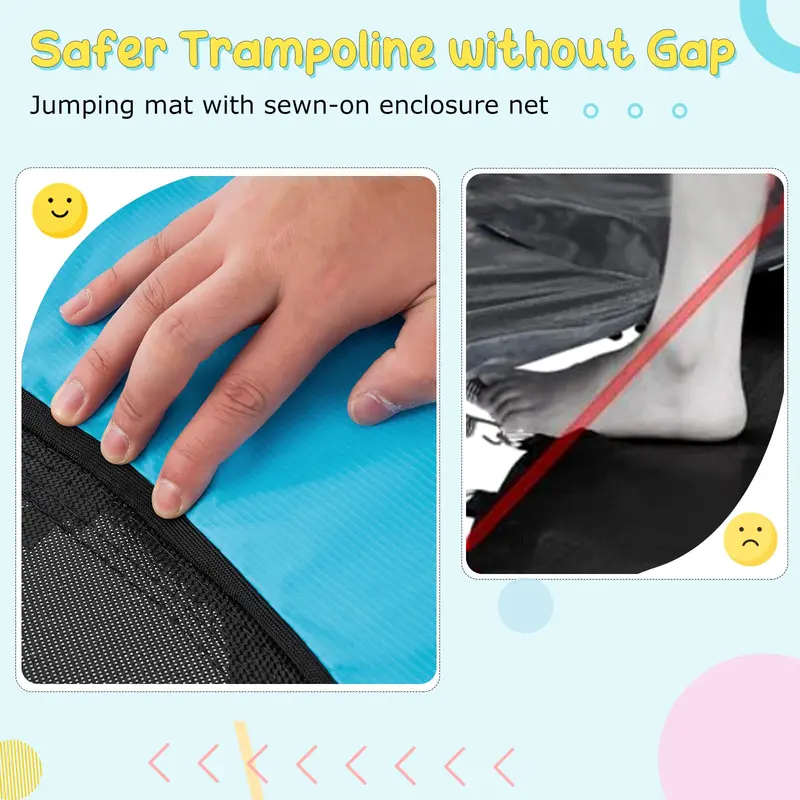 55-Inch Enclosed Kids' Trampoline — ASTM-Certified Mini Bouncer for Toddlers and Preschoolers