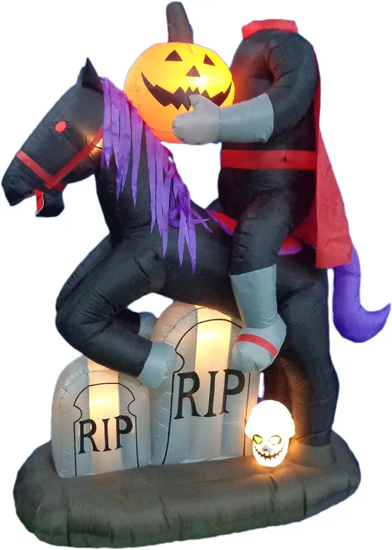 6.5-Foot Animated Headless Horseman Inflatable Yard Figure