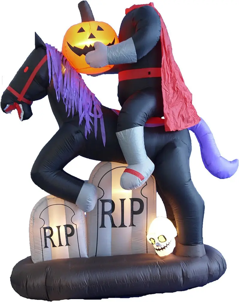 6.5-Foot Animated Headless Horseman Inflatable Yard Figure