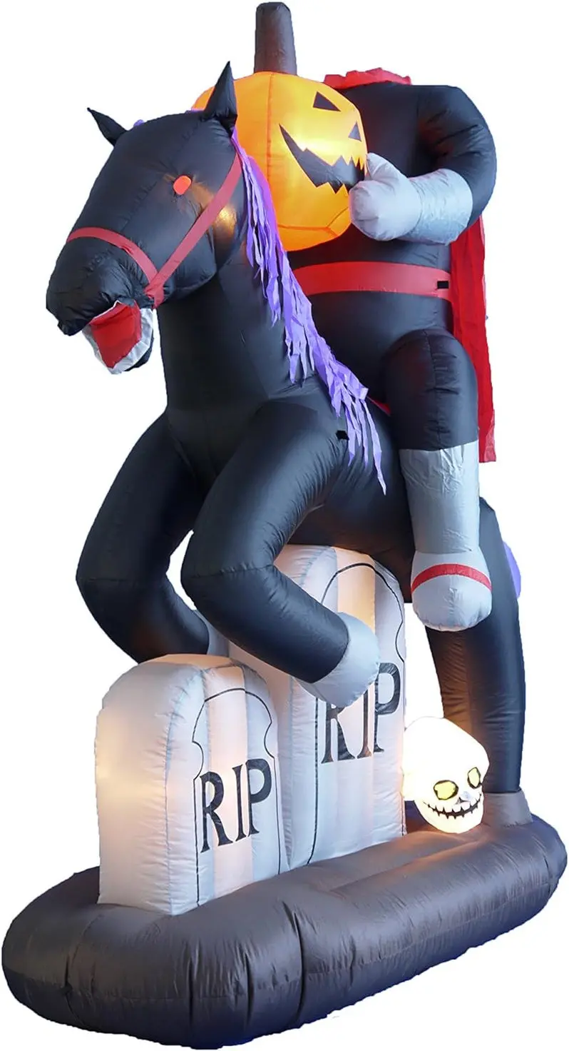 6.5-Foot Animated Headless Horseman Inflatable Yard Figure