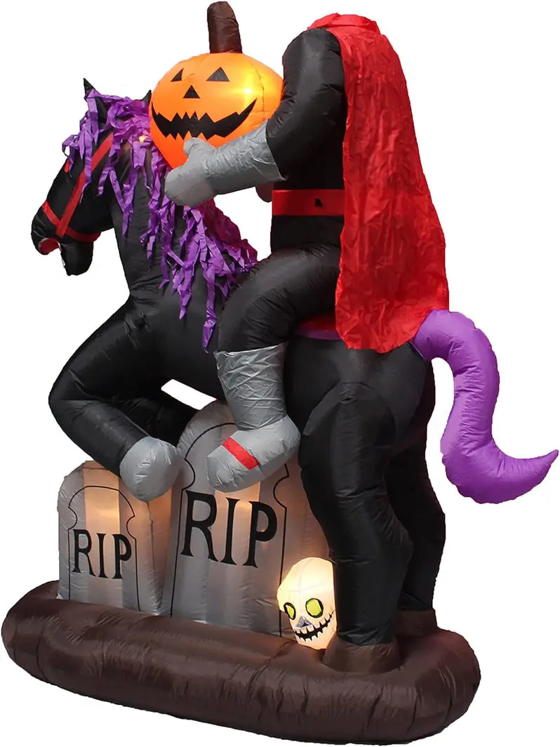 6.5-Foot Animated Headless Horseman Inflatable Yard Figure
