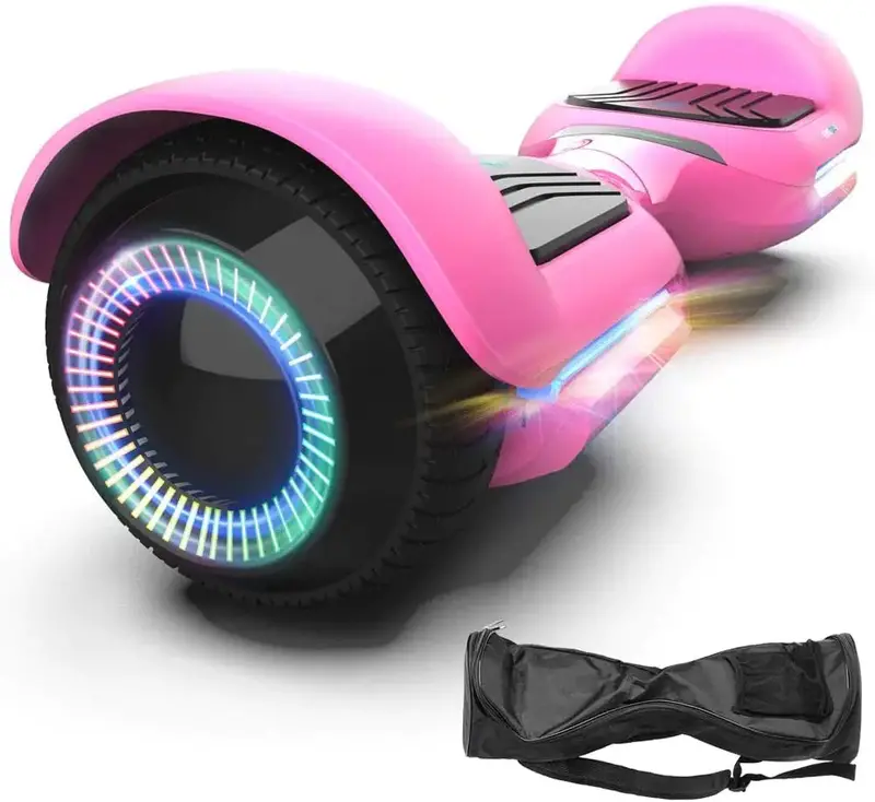 6.5" Smart Hoverboard – UL2272 Certified, Bluetooth Audio, App Connectivity, and LED Wheel Effects
