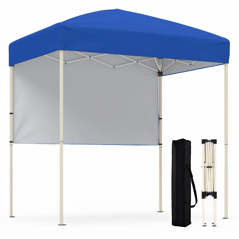 6 ft x 4 ft Pop-Up Canopy Tent – UPF 50+ Sun-Shade Shelter with Rapid-Assembly Frame and Detachable Half Sidewall
