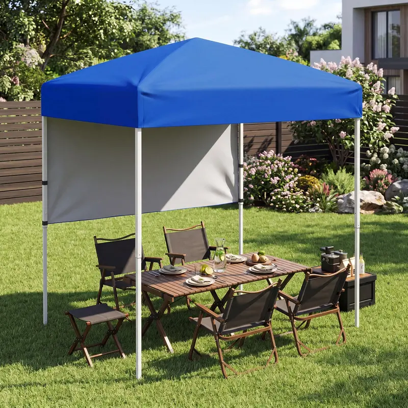 6 ft x 4 ft Pop-Up Canopy Tent – UPF 50+ Sun-Shade Shelter with Rapid-Assembly Frame and Detachable Half Sidewall 2