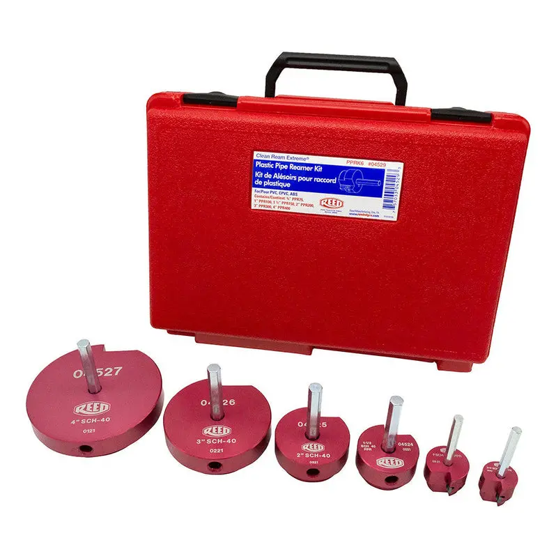 6-Piece PPR Pipe Deburring Kit – Precision Reamer Set for Plastic Pipes with Protective Storage Case