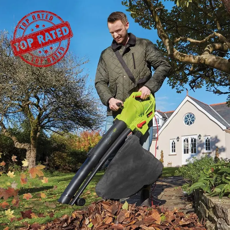 6-Speed Electric Leaf Blower, Vacuum, and Mulcher with Multi-Mode Functionality