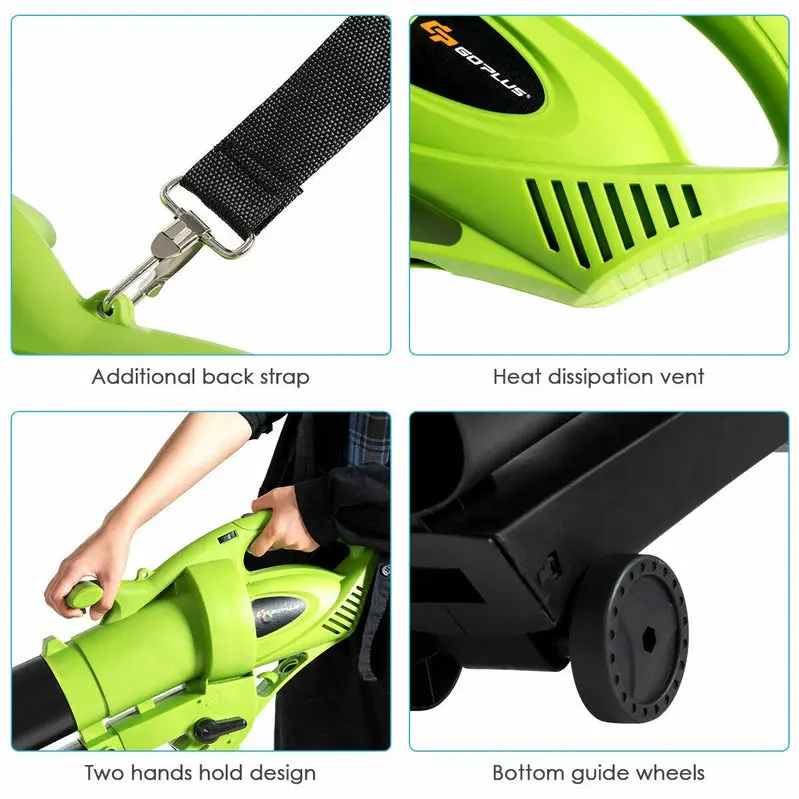 6-Speed Electric Leaf Blower, Vacuum, and Mulcher with Multi-Mode Functionality