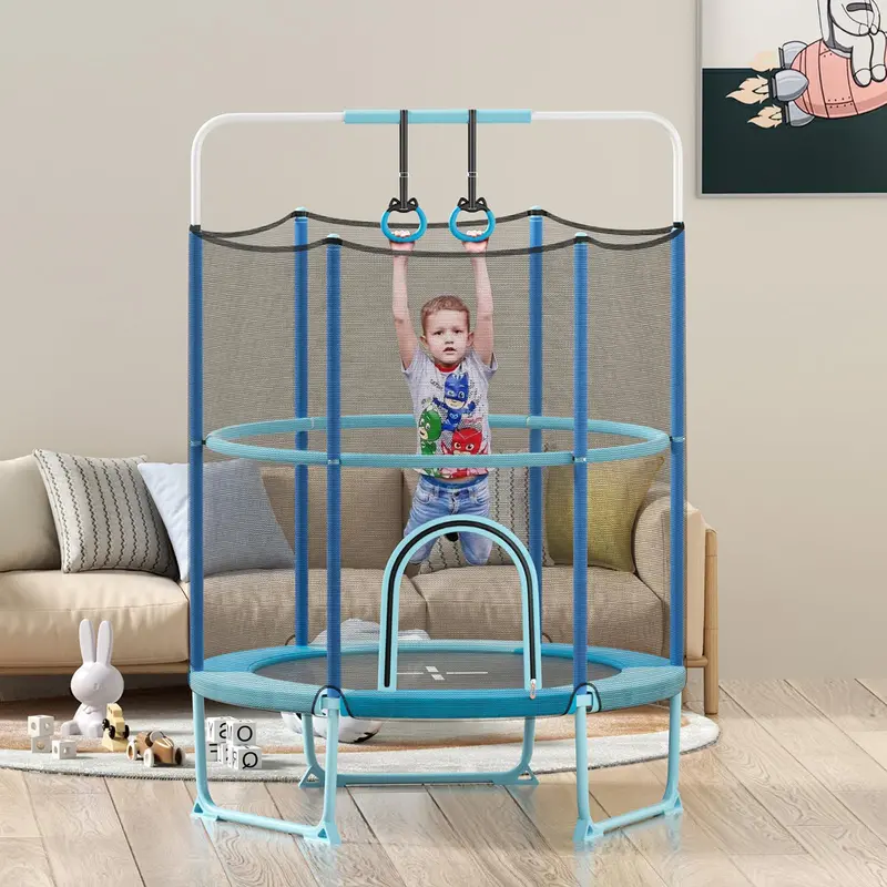60-Inch Toddler-Safe Trampoline with Adjustable 3-in-1 Play Configuration 2