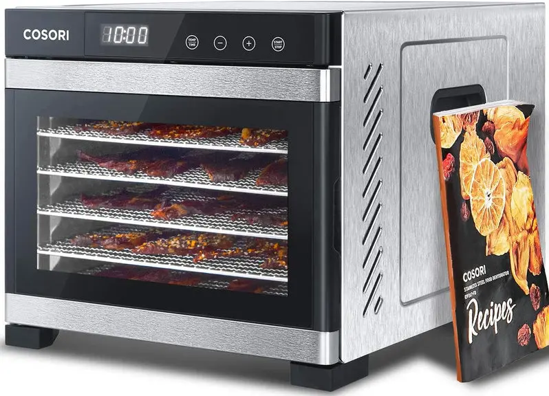 600W Stainless Steel Food Dehydrator for Homemade Jerky, Fruits, and Healthy Snacks