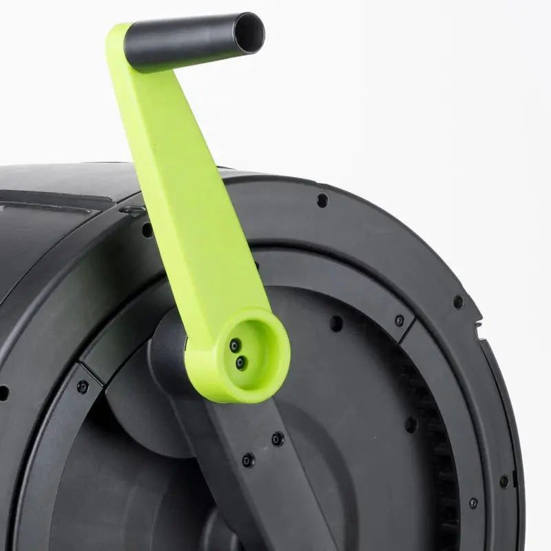 65-Gallon Dual-Chamber Rotating Compost Tumbler – Wheeled Cart Base for Easy Turning and Efficient Organic Waste Processing