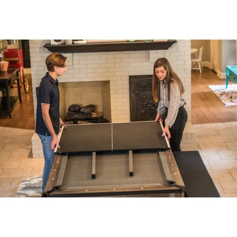 7-Foot 3-in-1 Multi-Function Table – Converts Between Billiards, Ping Pong & Dining Configurations