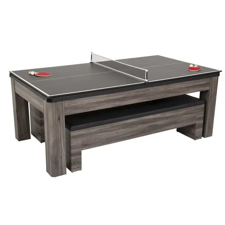 7-Foot 3-in-1 Multi-Function Table – Converts Between Billiards, Ping Pong & Dining Configurations