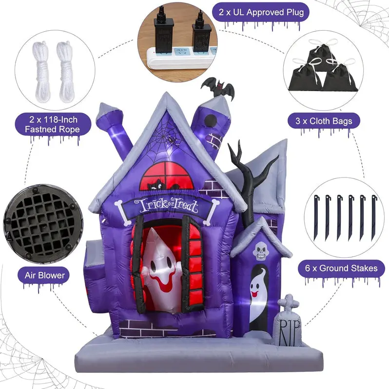 7-Foot Animated Inflatable Halloween Yard Decoration