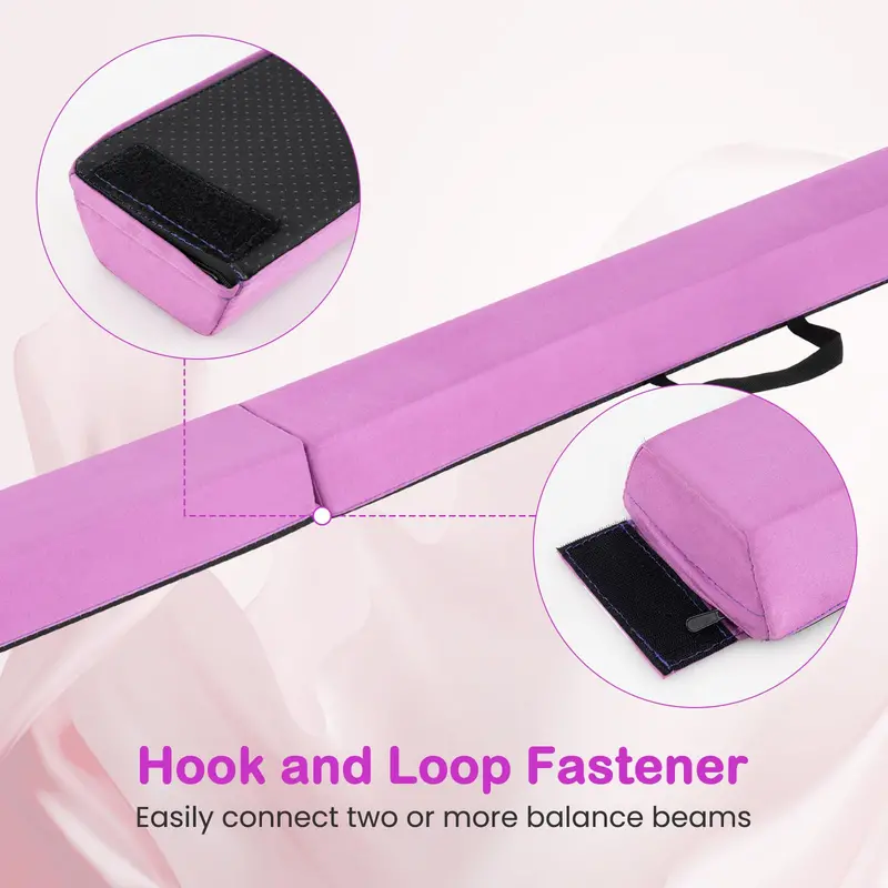 7-Foot Foam Balance Beam — Removable Suede-Covered Gymnastics Training Equipment
