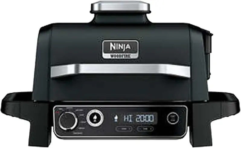 7-in-1 Electric Outdoor Grill & Smoker – All-in-One Appliance with Air Fryer, Bake, Dehydrate, Thermometer, and Pellet-Smoking Capabilities