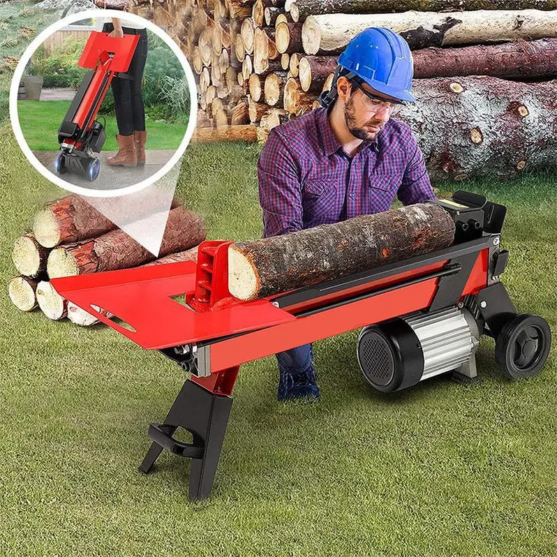 7-Ton Electric Hydraulic Log Splitter – Heavy-Duty Dual-Orientation Wood Splitting Machine