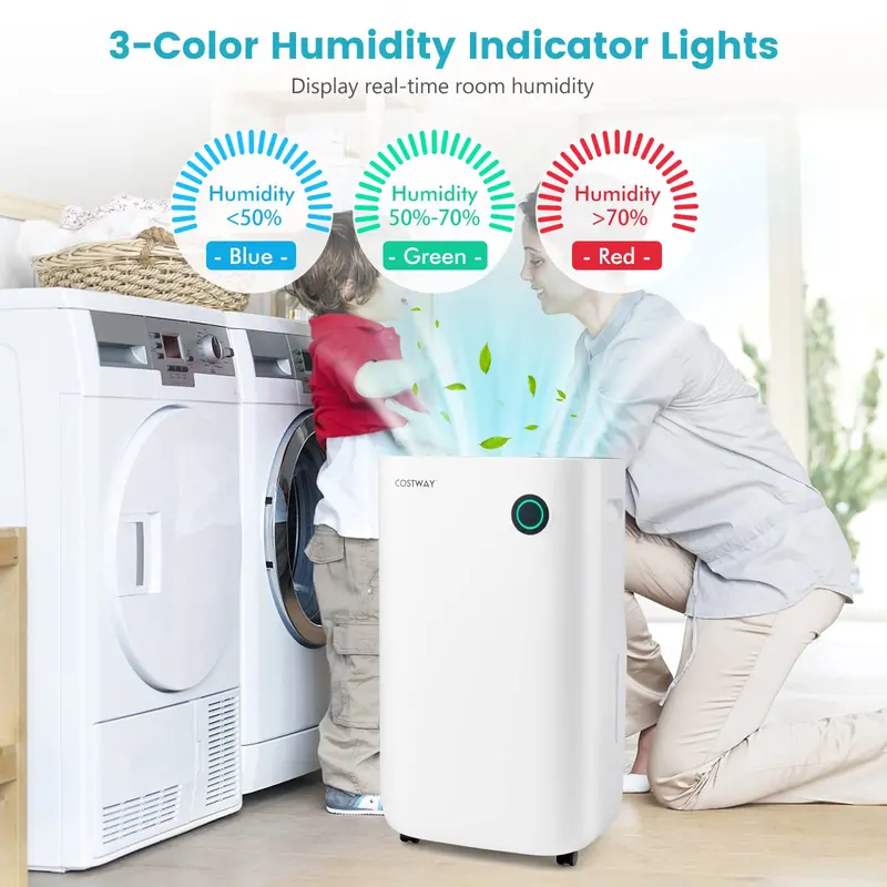 73-Pint Low-Noise Dehumidifier for Large Spaces Up to 4500 Sq. Ft – Auto Shut-Off & 12.5-Gallon Tank