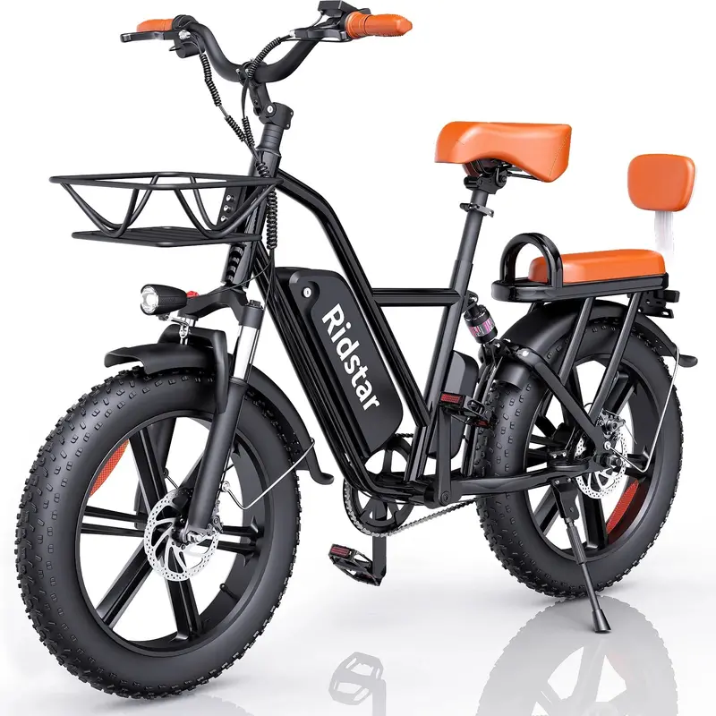 750W Fat-Tire E-Bike for Urban Commuting – 48V 15Ah Removable Battery, 20" x 4.0 Tires, Front Suspension, UL2849 Certified