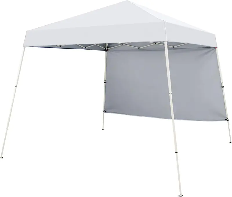 8' x 8' Pop-Up Canopy Tent Featuring One Zippered Sidewall