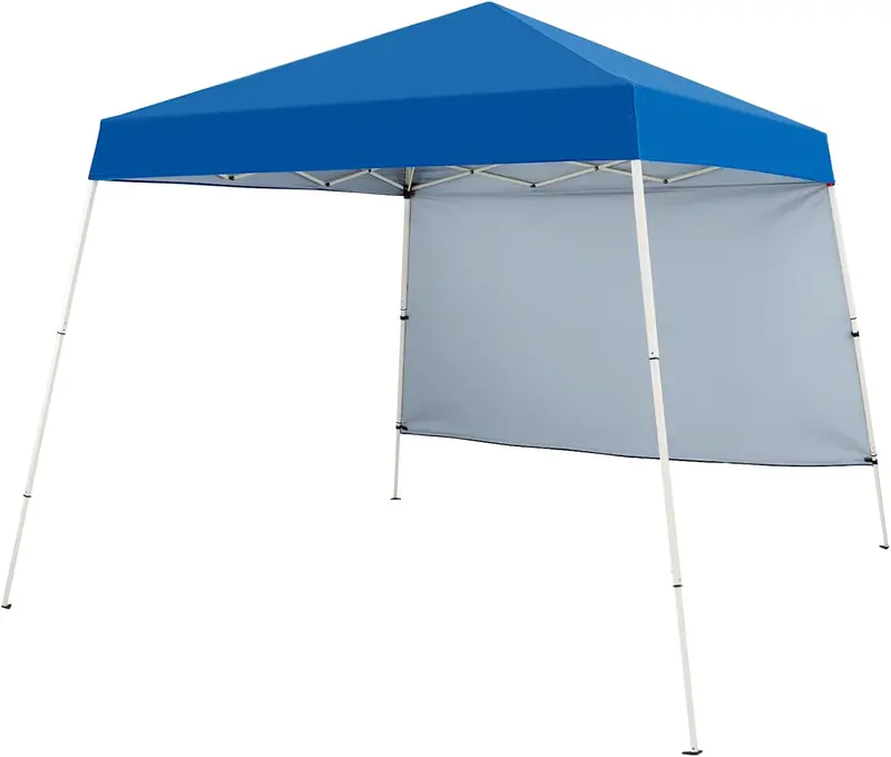8' x 8' Pop-Up Canopy Tent Featuring One Zippered Sidewall