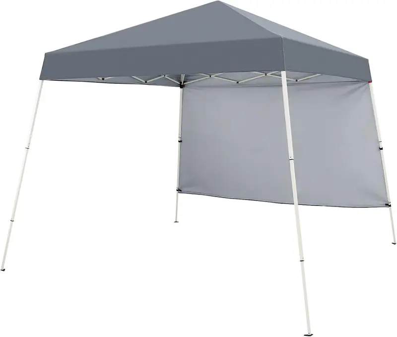 8' x 8' Pop-Up Canopy Tent Featuring One Zippered Sidewall