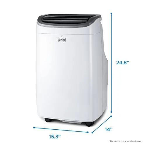 8000 BTU Portable Air Conditioner – Efficient Cooling for Spaces Up to 350 Sq Ft, Includes Remote and Exhaust Hose