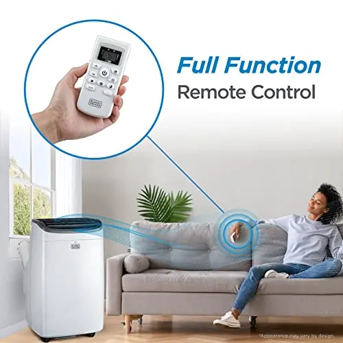 8000 BTU Portable Air Conditioner – Efficient Cooling for Spaces Up to 350 Sq Ft, Includes Remote and Exhaust Hose