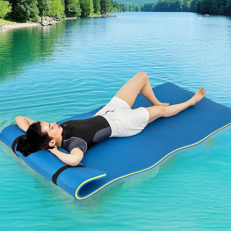 87" x 36" Rolling Pillow Floating Water Mat Inspired by Lily Pad Design 2