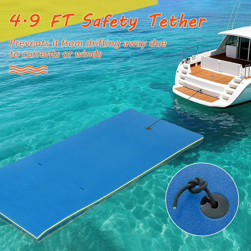 87" x 36" Rolling Pillow Floating Water Mat Inspired by Lily Pad Design