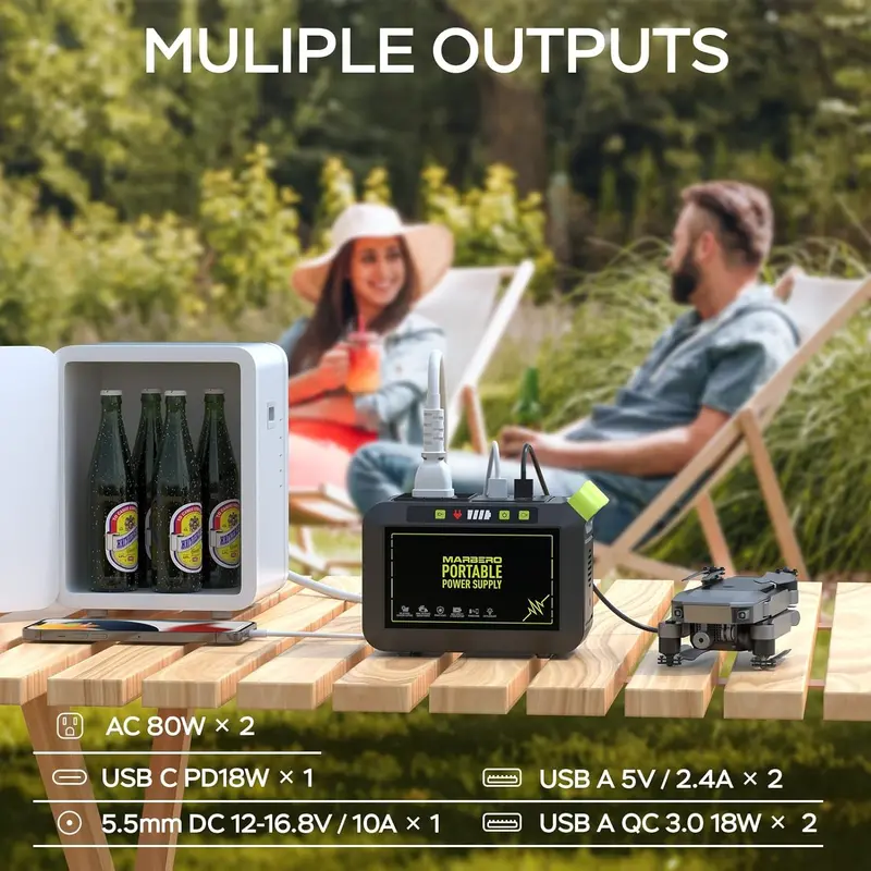 88Wh Portable Solar Generator – Compact Power Station with AC Output & Rapid Charging 2