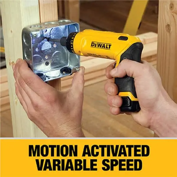 8V MAX Cordless Gyroscopic Screwdriver – Ergonomic Grip, Dual 1.0Ah Batteries, Charger & Carry Case