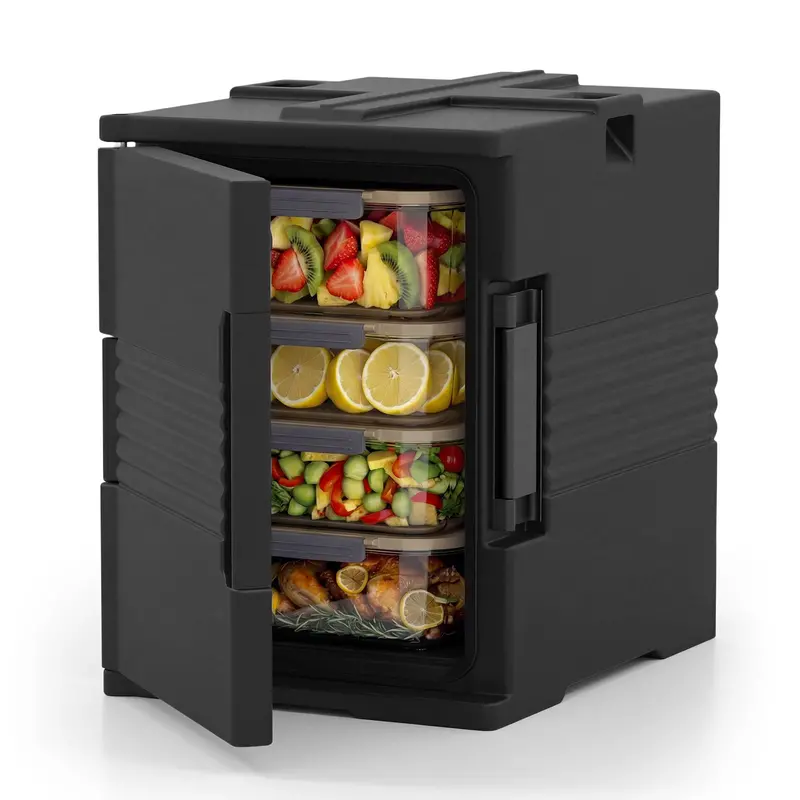 91-Quart Front-Loading Insulated Food Pan Carrier with Secure Latch System and Airtight Seals