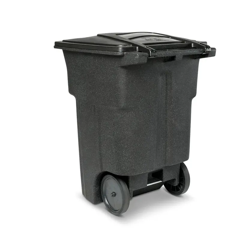 96-Gallon Heavy-Duty Outdoor Trash Can – Quiet-Roll Wheels and Secure-Locking Lid